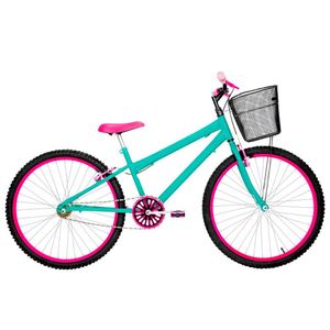 Bicicleta Feminina Aro 26 Rbx Alumínio Colorido Cor Verde água E Pink