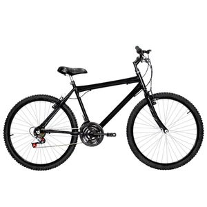 Bicicleta Masculina Aro 26 Mtb Alumínio Colorido 18 Marchas Cor Preta