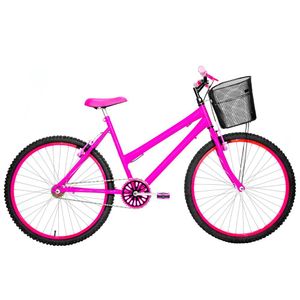 Bicicleta Feminina Aro 26 Mtb Alumínio Colorido Cor Pink