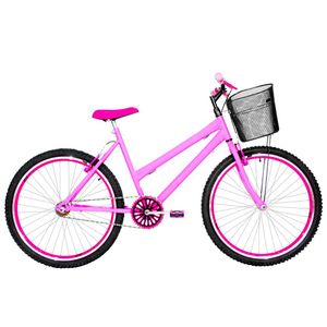 Bicicleta Feminina Aro 26 Mtb Aero Cor Rosa E Pink