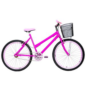 Bicicleta Feminina Aro 26 Mtb Aero Cor Pink E Rosa