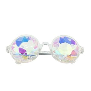 Óculos De Sol Dokly K Feminino Branco Caleidoscópio