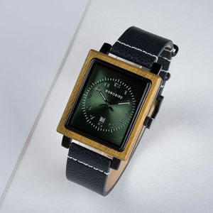 Relógio Feminino Bobo Bird Gt031 à Prova D'água Verde