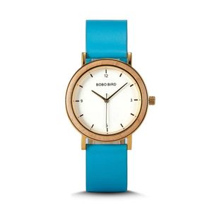Relógio De Pulso De Quartzo Bobo Bird Gt021 à Prova D'água Azul