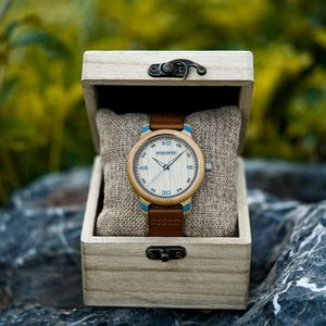 Relogio Masculino Bobo Bird Wgt048 à Prova D'água Azul