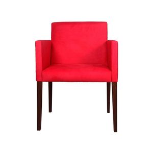 Poltrona Nina Tecido Suede Escritório Estofada - Vermelho - Cor: Vermelho