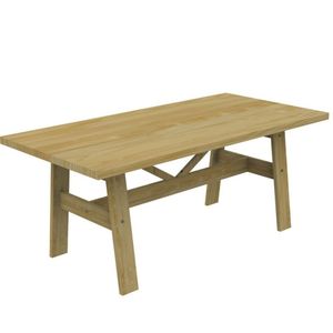 Mesa De Jantar 6 Lugares Madeira Maciça Farm Artemobili Carvalho
