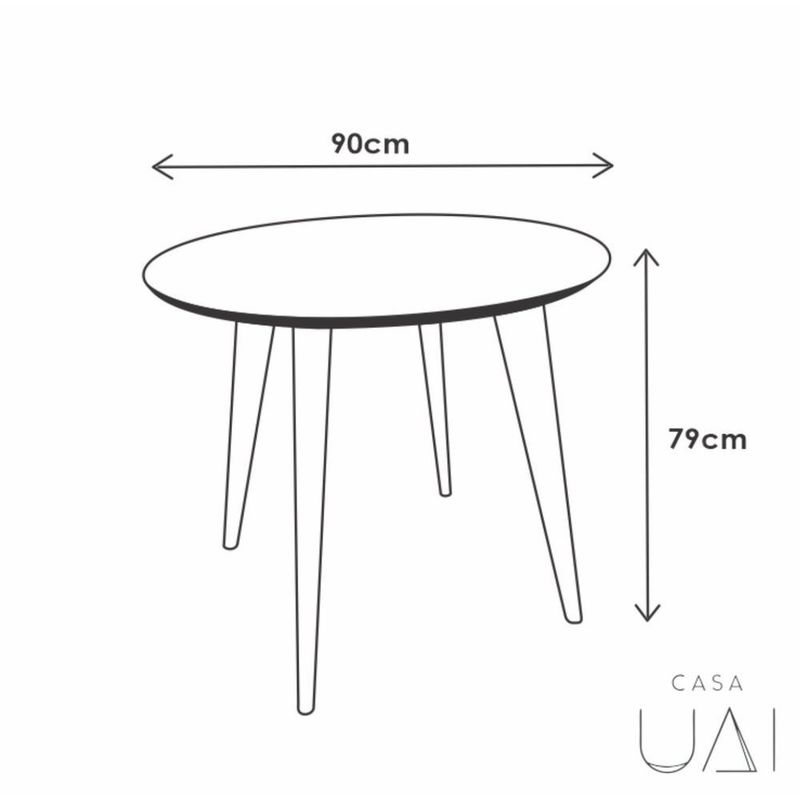 Mesa Redonda Tower Glass 100 Cm