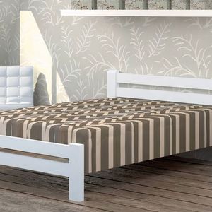 Cama Queen Size Itália de Madeira Maciça Angelim Branco