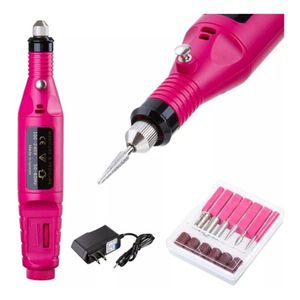 Lixadeira Lixa Motor Unha Elétrica Profissional Bivolt Rosa
