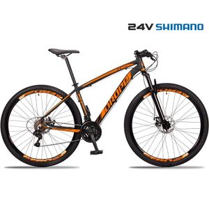 Bicicleta 29 Dropp Z3 Shimano Tz 24 Vel Freio A Disco Mtb Alumínio Preto+laranja