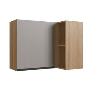 Armário Aéreo De Cozinha Canto 1 Porta Montana/Fumê