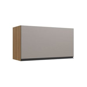 Armário Aéreo De Cozinha 80Cm Maior 1 Porta Basculante Montana/Fumê