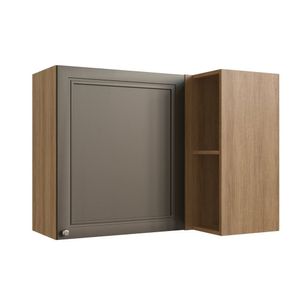 Armário Aéreo De Cozinha Canto 1 Porta Classica Montana/Bronze