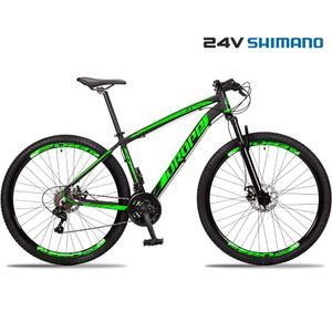 Bicicleta 29 Dropp Z3 Shimano Tz 24 Vel Freio A Disco Mtb Alumínio Preto+verde