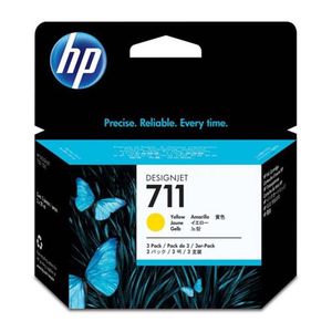 Cartucho De Tinta Hp 711 Amarelo Pluk 29Ml (3 Unid) Cz136Ab