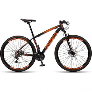 Bicicleta Aro 29 Raider Z3x 24 Vel Câmbio Traseiro Shimano Freio A Disco Bike Mtb Alumínio Preto+laranja