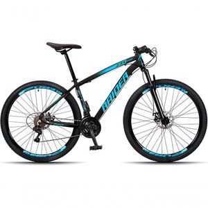 Bicicleta Aro 29 Raider Z3x 24 Vel Câmbio Traseiro Shimano Freio A Disco Bike Mtb Alumínio Preto+azul