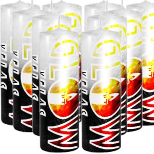 10 Velas De 7 Dias Branca E Preta 100% Parafina Pura 260g