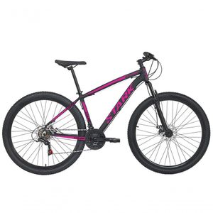 Bicicleta Aro 29 South Stark 24 Marchas Aluminio Freio A Disco - Preto+rosa - 17 Preto+rosa