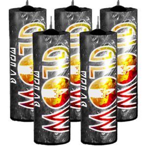 5 Velas De 7 Dias Preto 100% Parafina Pura 260g