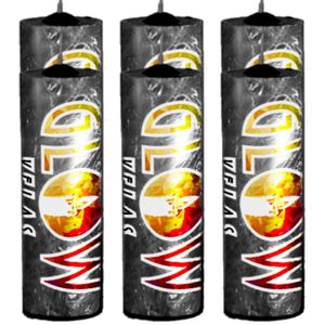 6 Velas De 7 Dias Preto 100% Parafina Pura 260g