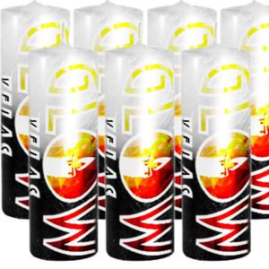 7 Velas De 7 Dias Branca E Preta 100% Parafina Pura 260g