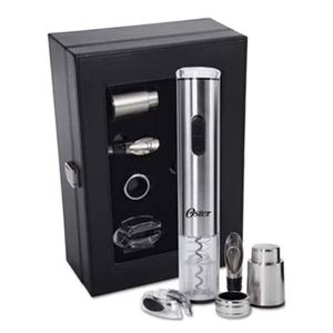 Kit De Abridor De Vinho Elétrico Oster Prata