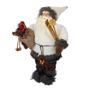 Papai Noel Com Roupas + Pele + Veludo 50cm 50cm