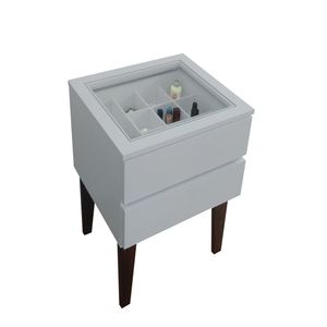Mesa De Cabeceira Penteadeira Mesa Lateral De Apoio Off White Laca