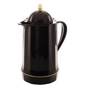 Garrafa Térmica Canelada Preta 1lt 1 Litro