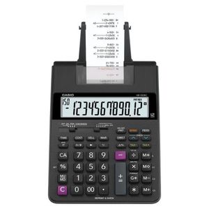 Calculadora com Bobina 2.0 Linha com 2 Cores Impressão Preta Casio HR-100RC-BK-B-DC