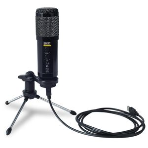 Microfone Condensador Usb Skp Podcast400u Com Suporte