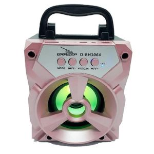 Caixa Som Portátil Bluetooth Mp3 Pen Drive Radio Fm Auxiliar 8w Aero Rose