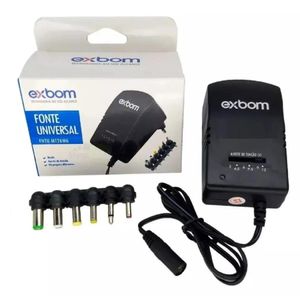 Fonte Universal Ac 3v 4.5v 6v 7.5v 9v 12v 3a Dc 3000mah