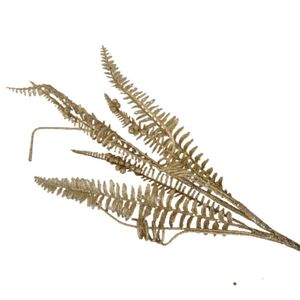 Galho Decorativo Natal Samambaia 66cm Champanhe 66cm