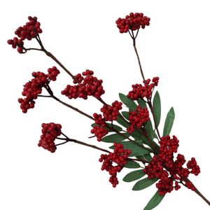 Galho Decorativo Frutinhas + Folhas + Haste 78cm 78cm