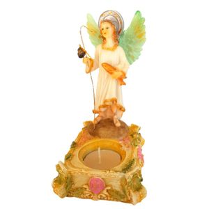 Imagem De Arcanjo Rafael Em Resina 16.50cm