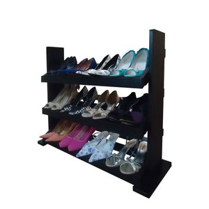 Sapateira De Piso Para Closets E Quartos 12 Pares Sapatos Preto Laca