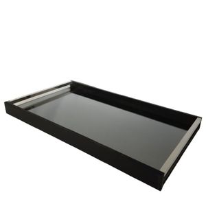 Bandeja Em Madeira Espelho E Metal 62x34x5cm