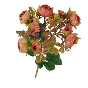 Flor Artificial Buquê Camélia E Margarida 30cm