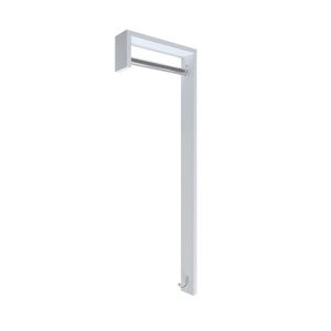 Cabideiro De Parede "j" Arara Camiseiro Porta Bolsas Branco Laca