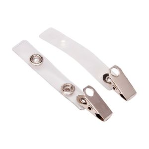 Clip Jacaré Ou Clip Com Alça Leitosa Para Crachá 50Und