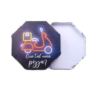 Caixa De Pizza 35cm Oitavada Impressão Off-Set UnIdade