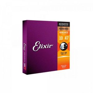 Encordoamento Para Violão .010 Extra Light Nanoweb Elixir