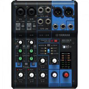Mesa De Som 6 Canais Bivolt Mg06X Preta Yamaha