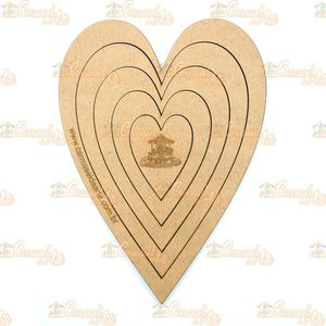 Gabarito Coração Fino Mdf G001