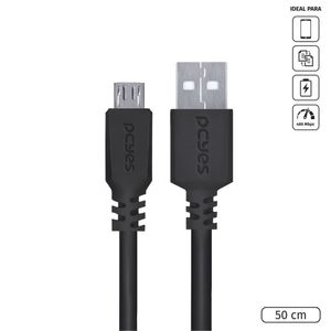 Cabo Para Celular Smartphone Micro Usb Para Usb A 2.0 50 Cm