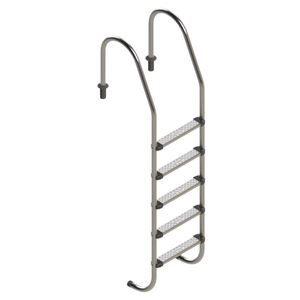 Escada Para Piscina Com 5 Degraus Em Aço Inox