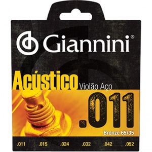 Encordoamento Para Violao Aço Acustico .011 Bronze - Gespw